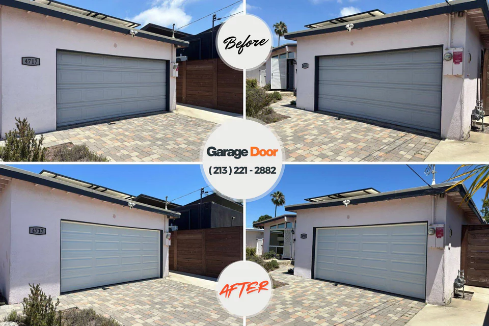 Before and after: garage door repair South Coventry, CT